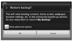 Dell Streak - Froyo update restore process