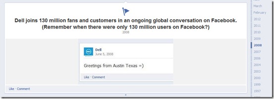 Dell joins facebook 2008