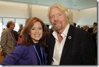 Ingrid VanderVeldt with Richard Branson - GEC 2012