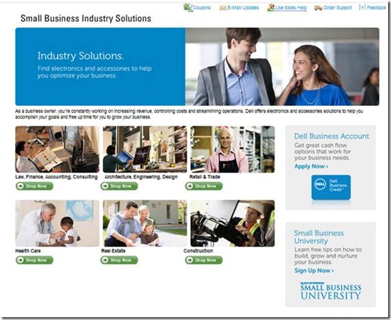 Dell.com Small Business Industry Solutions