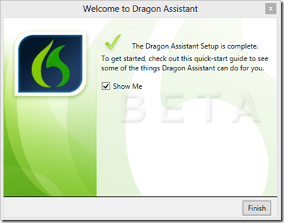 Nuance Dragon Assistant Beta - Quick Start Guide