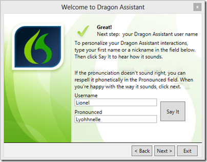 Nuance Dragon Assistant Beta - it's pronounced Lyohnell