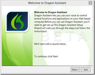 Nuance Dragon Assistant Beta setup 