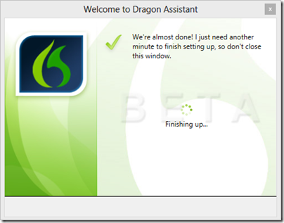 Nuance Dragon Assistant Beta Setup