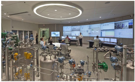 View inside the Emerson iOps Center in Texas