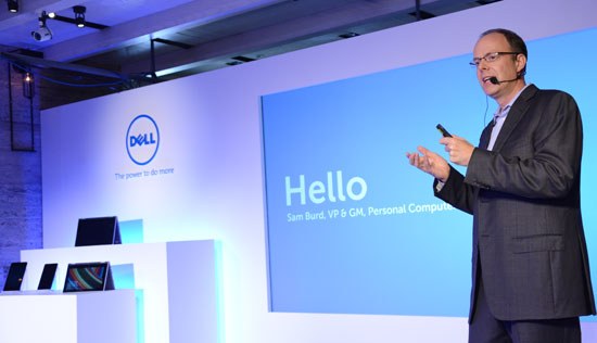 Dell VP GM Personal Computers Sam Burd speaking to audience