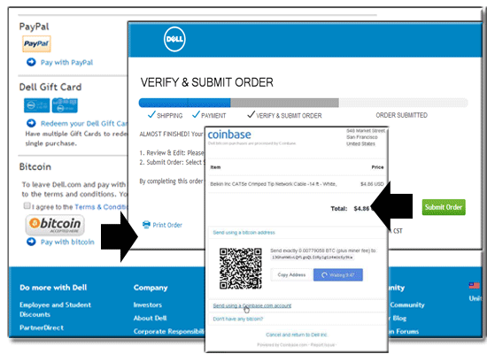 dell pay with bitcoin