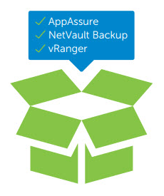 Illustration of box with AppAssure NetVault Backup vRanger 