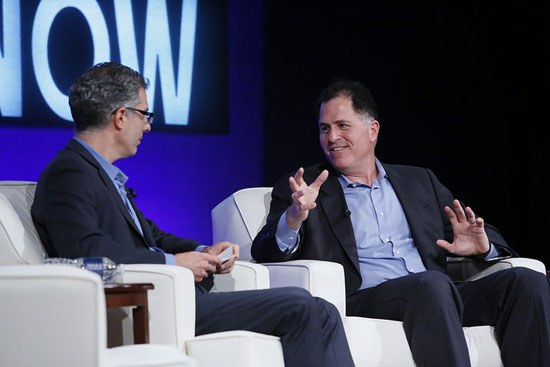 Michael Dell on stage at the UN Foundation Social Good Summit 2014