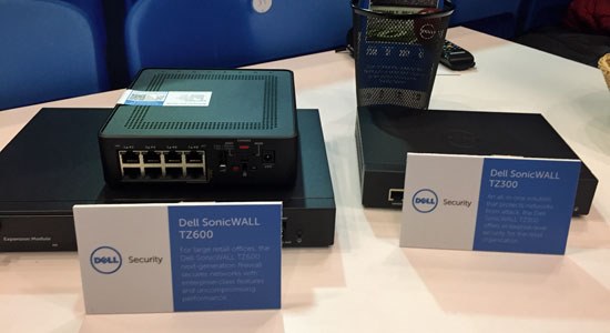 SonicWALL product on display in Dell's booth at NRF 2016