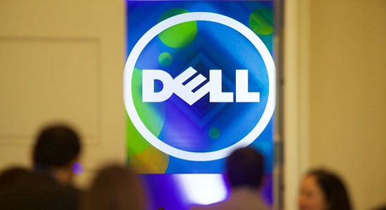 Photo of Dell logo at event