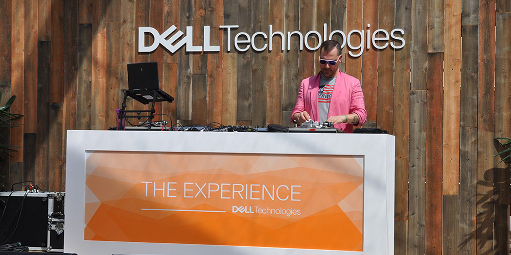 DJ outside Dell Experience at SXSW 2017