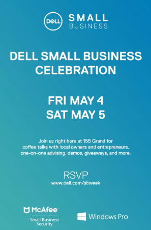 RSVP Dell Small Business Celebration, May 4 and 5, 2018